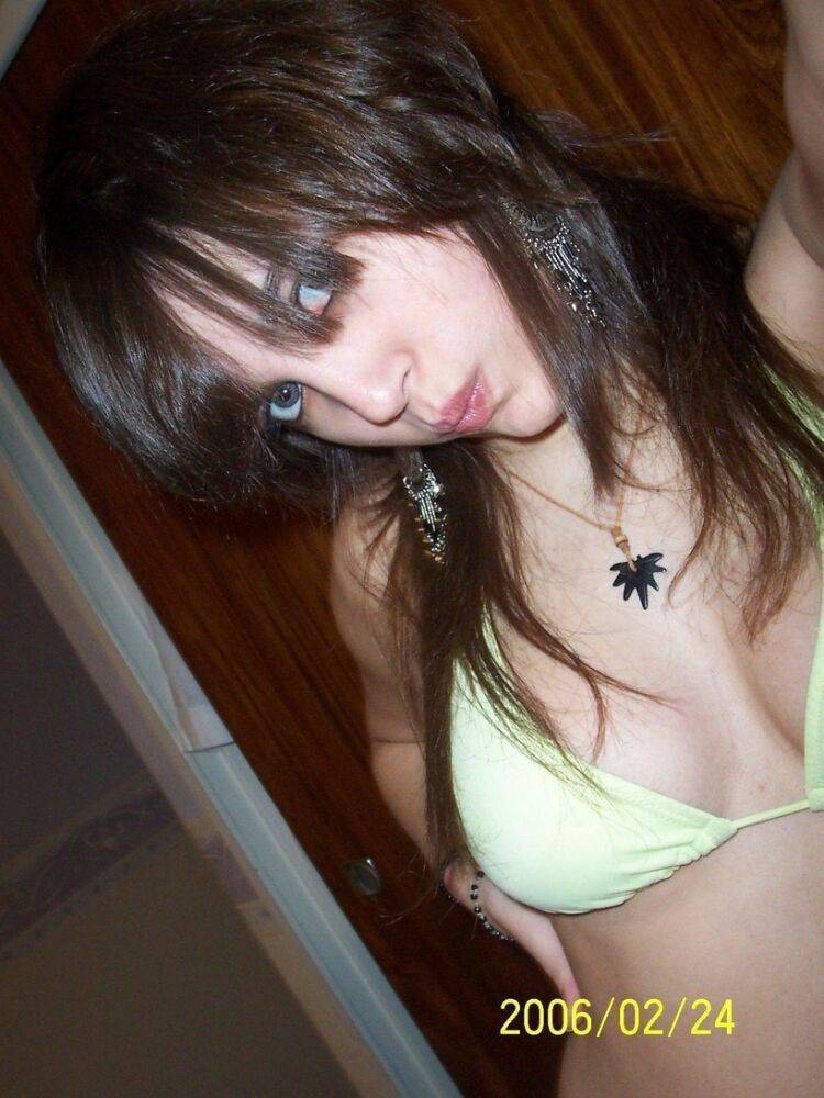 An ex girlfriend of mine took these selfies of her big tits some time ago - #8