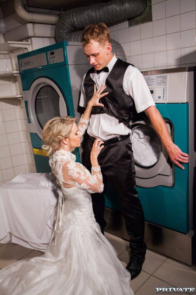 Czech bride Angel Piaff gets banged in a laundry room after posing in lingerie | Photo: 3971718