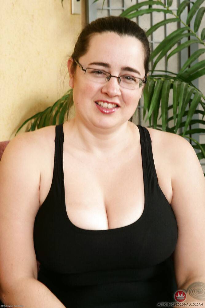 Mature plumper in glasses baring big breasts and hairy vagina - #4