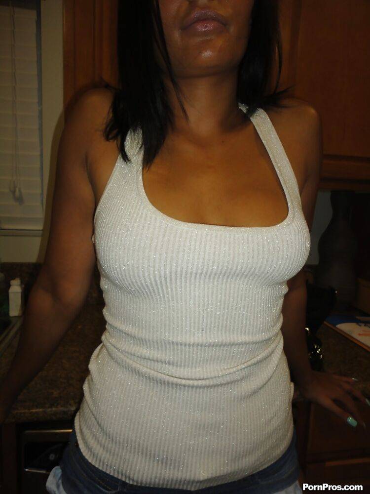 Latina girlfriend entrances guys with shots of her big tits and asshole - #5