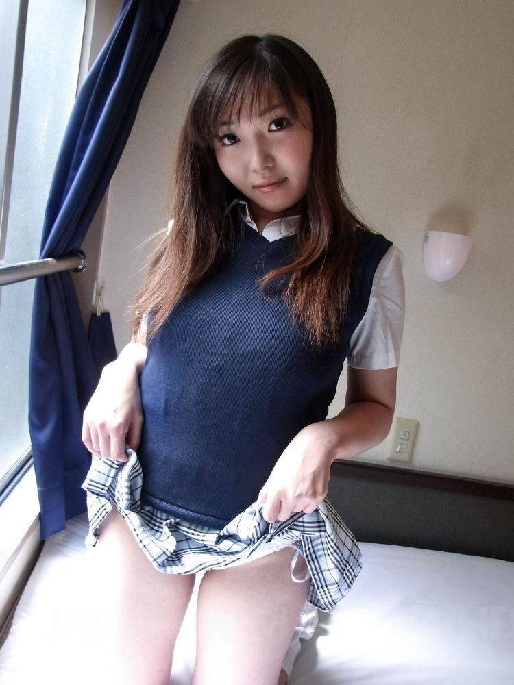 Haruka Ohsawa Asian in uniform shows her big nude bazoom bas - #7