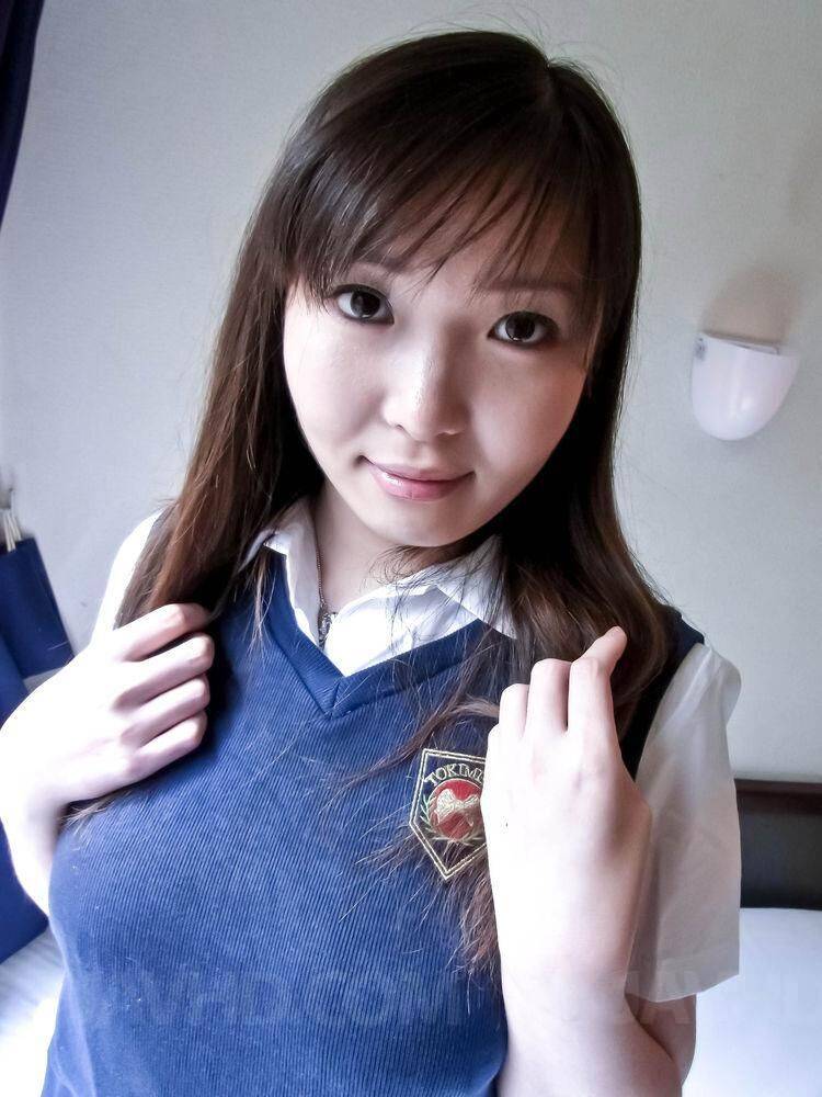 Haruka Ohsawa Asian in uniform shows her big nude bazoom bas - #14