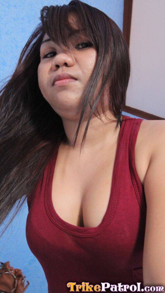 Chubby Filipina female takes off her dress to pose naked for the first time - #4