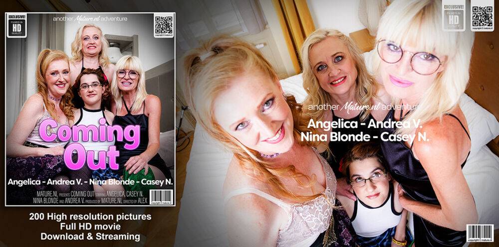 Mature Angelica, Andrea and Nina Blonde found out that young Casey N is a - #2