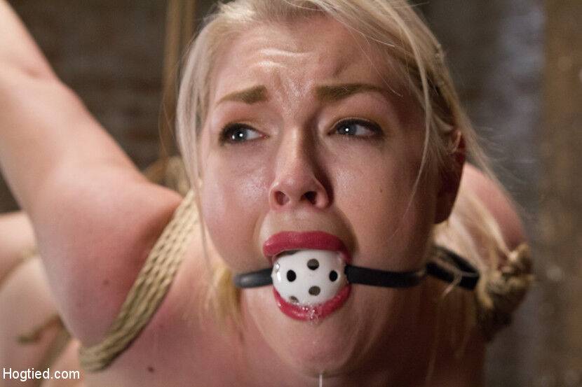 Suspended Anal Invasion for bound blonde beauty Ella Nova Back breaking hogtie - #15