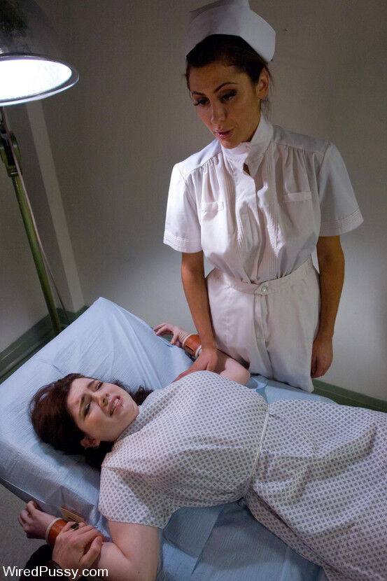 Kinky nurse tortures a female patient with electricity after restraining her - #8