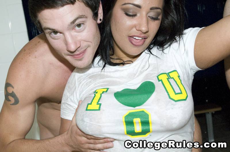 Sexy college girls show their tits and gets pounded - #11