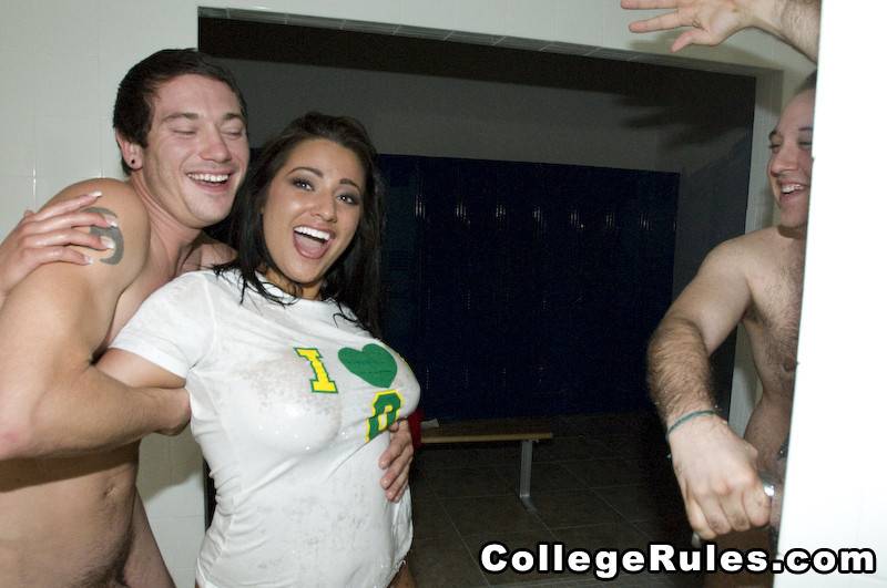 Sexy college girls show their tits and gets pounded - #5