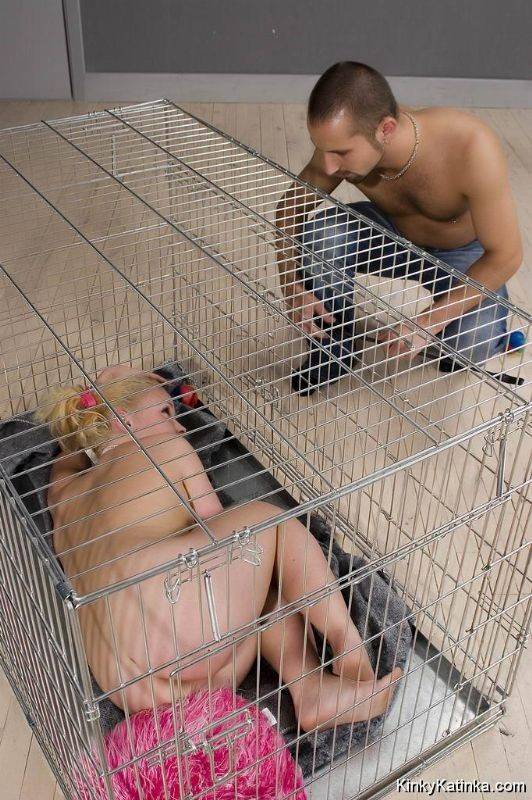 Submissive blonde gets caged - #14