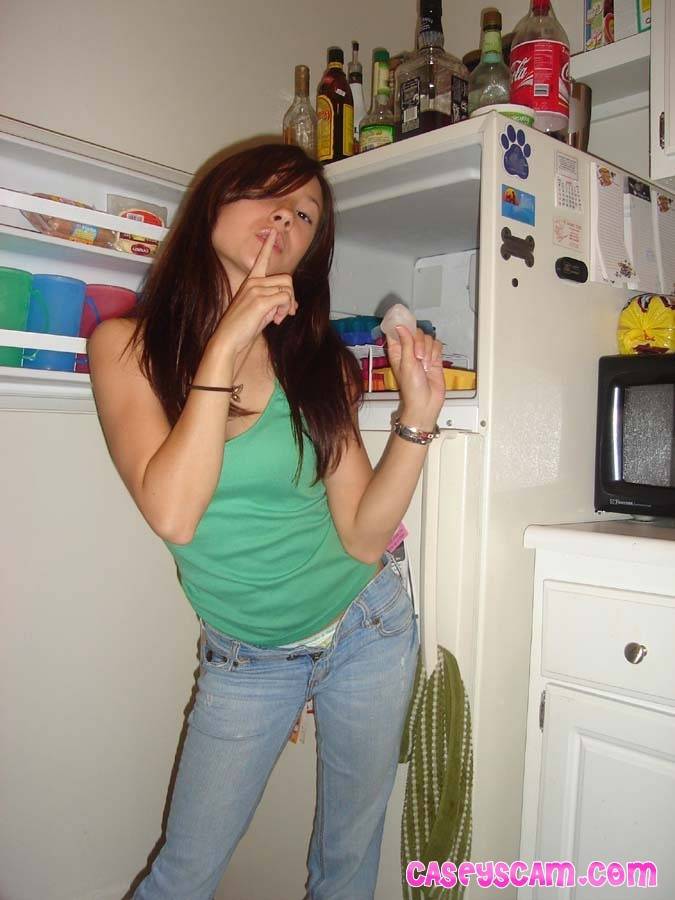 Asian teen raiding fridge - #2