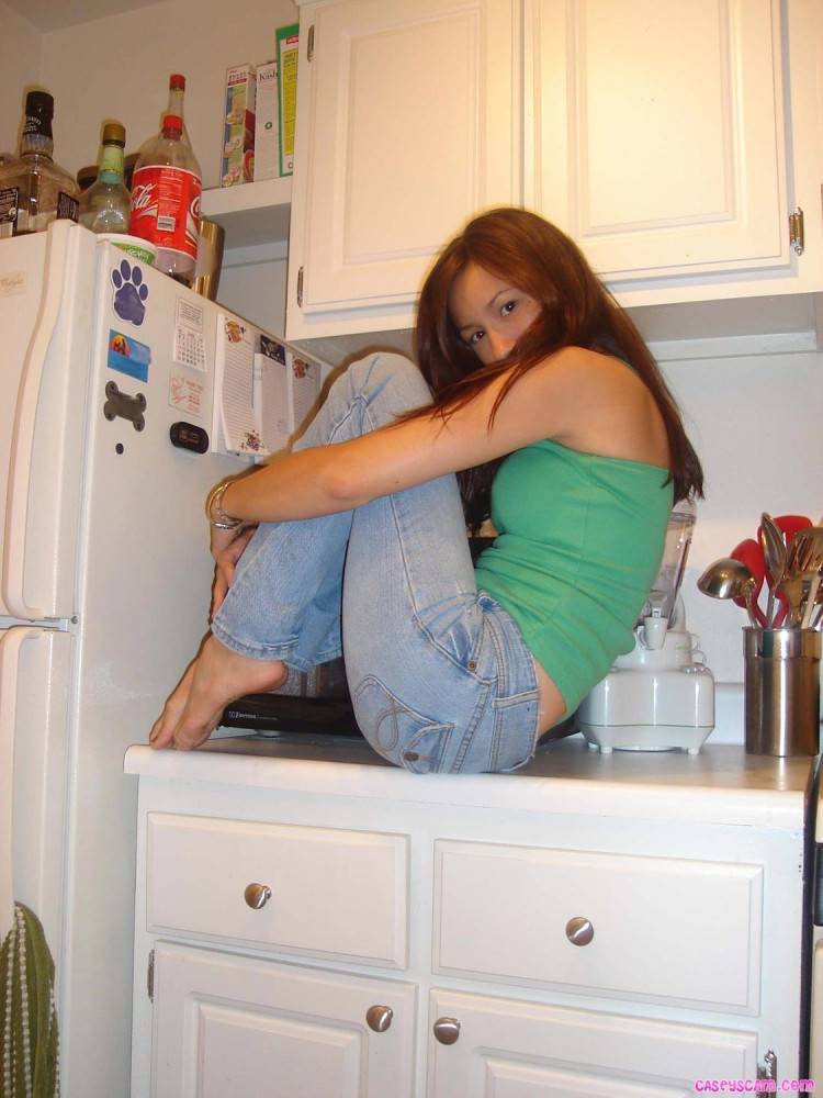 Asian teen raiding fridge - #3