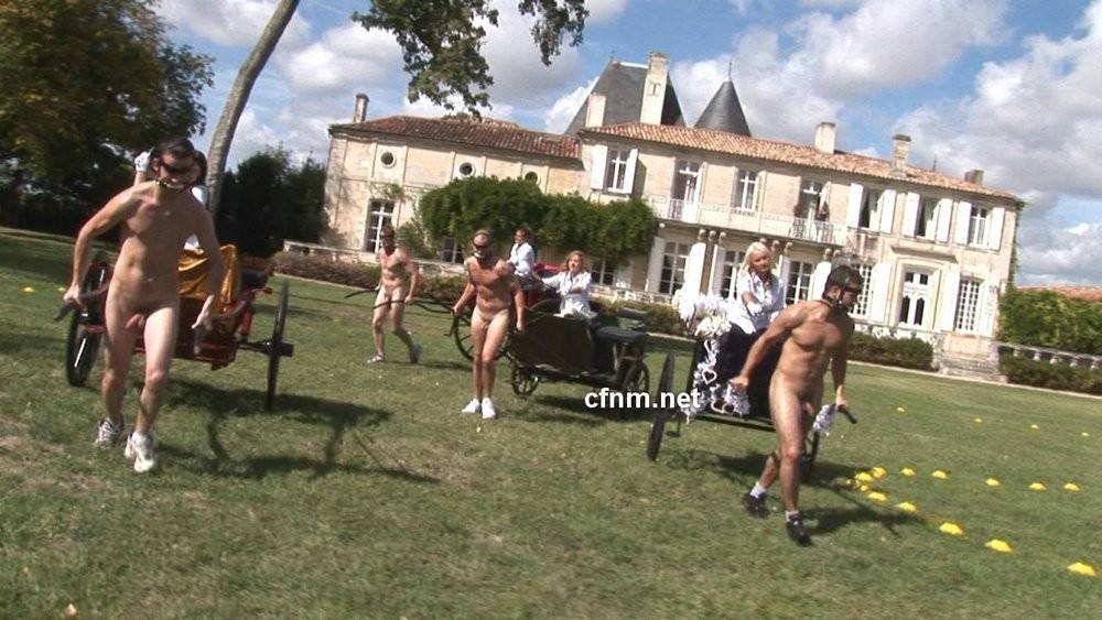 The countess holds her annual naked male chariot race on her grand estate - #4