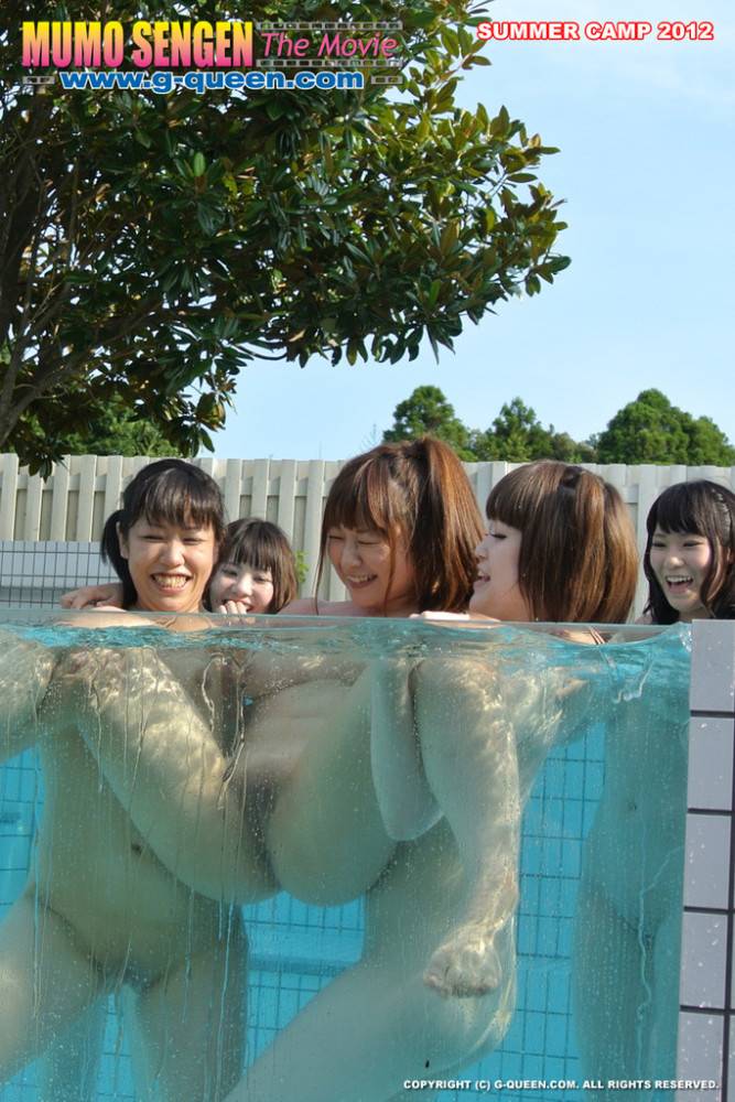 Naked asian teens in public pool - #9