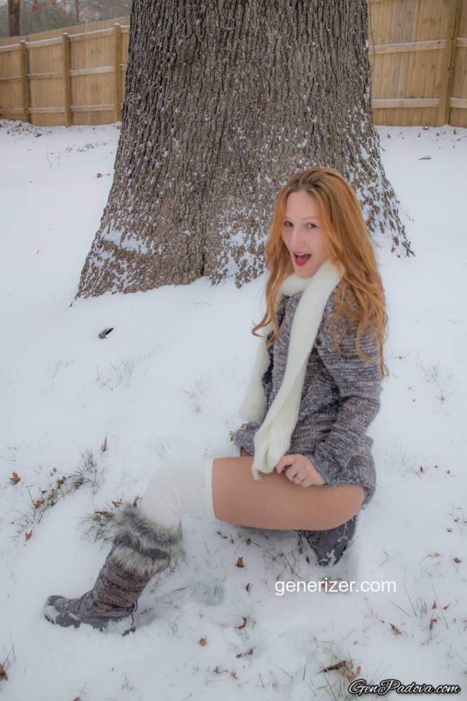 Redhead outdoors naked - #8