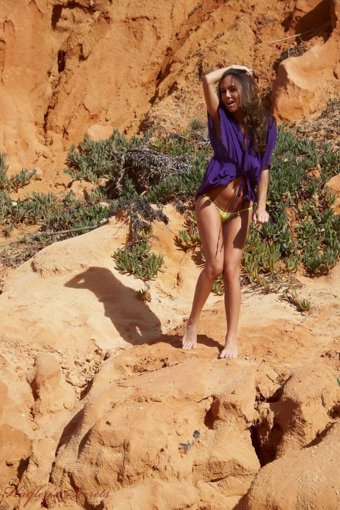 Jamie posing on the rocks in portugal and she look incredible do - #3