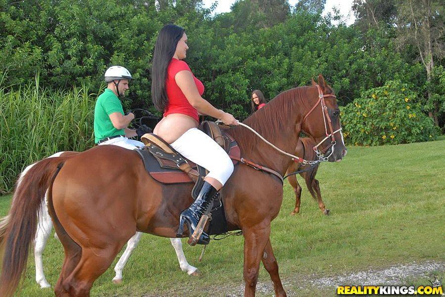 Two Busty Uniformed Latinas Cynthia Bang And Lexxy Get Hardcore Fucked After Horse Riding - #10