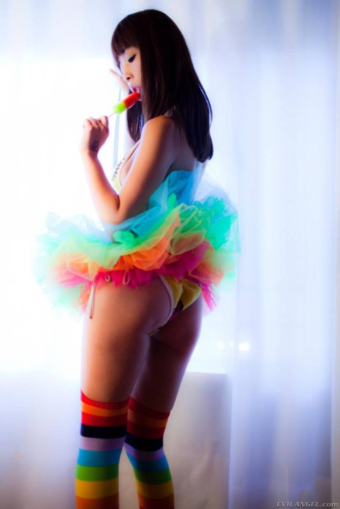 Asian Lesbian Babes London Keyes And Marica Hase Pose In Tutus And Lick Ice Cream . - #5