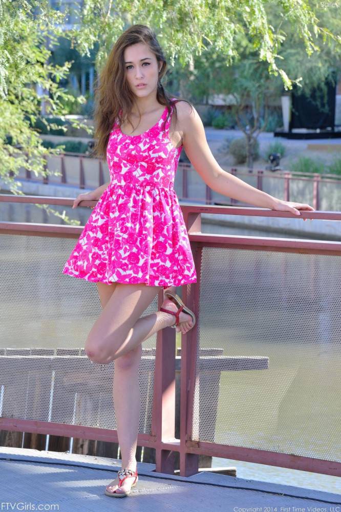 Bailey DDG Looks Super Cute In Her Pink Dress As She Flashes Her Teen Shaved Pussy - #6