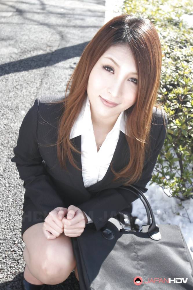 Superb japanese redheaded cutie Rara Mizuki in softcore gallery - #1