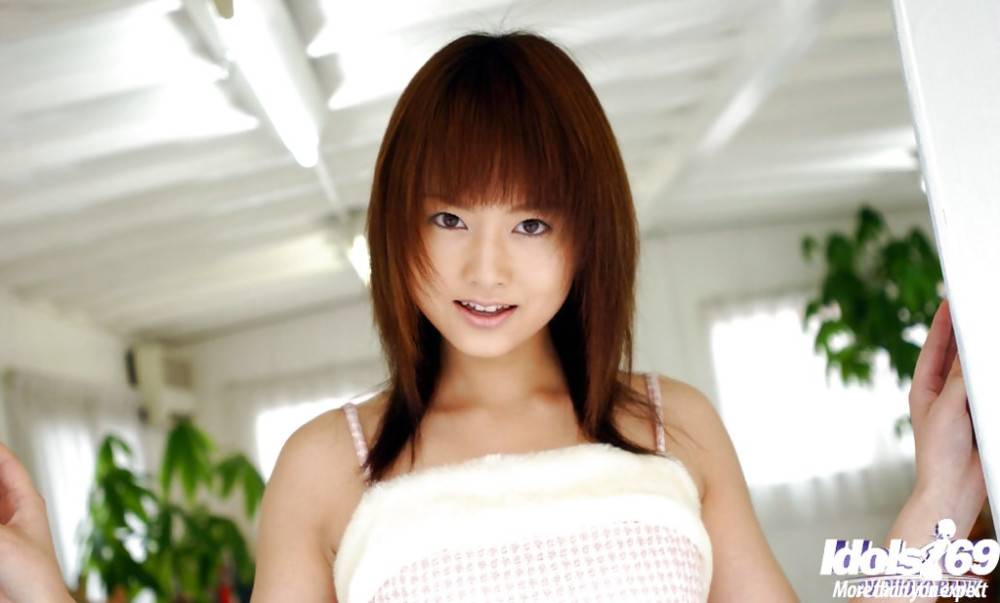 Foxy japanese young Akiho Yoshizawa in hot undies posing - #1