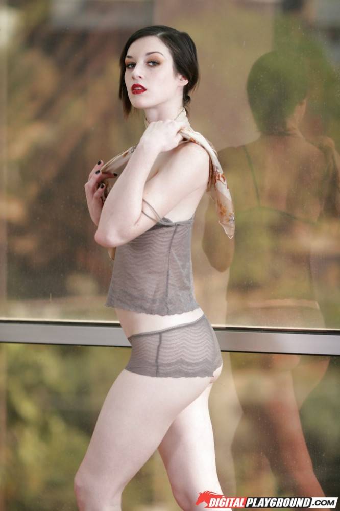 Excellent american young Stoya in sexy underwear exhibits her butt - #9