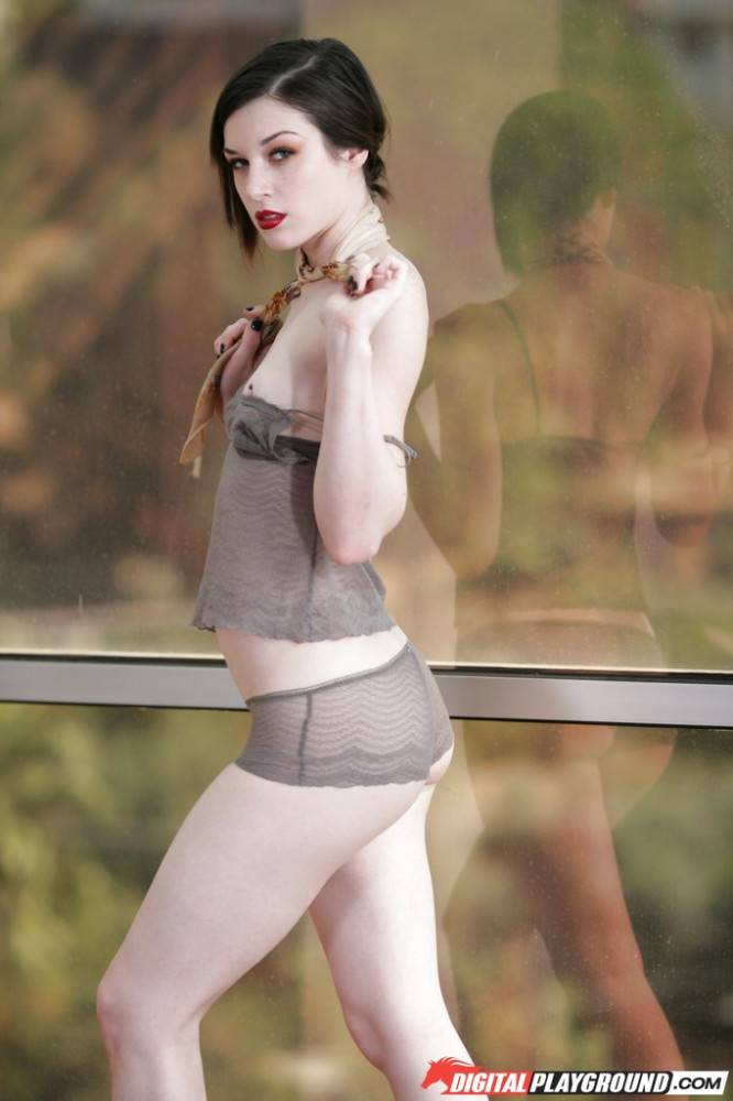 Excellent american young Stoya in sexy underwear exhibits her butt - #11