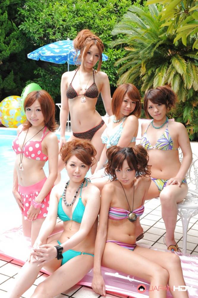 Japanese teen gfs in sexy swimsuits shown their beauty at the pool - #3