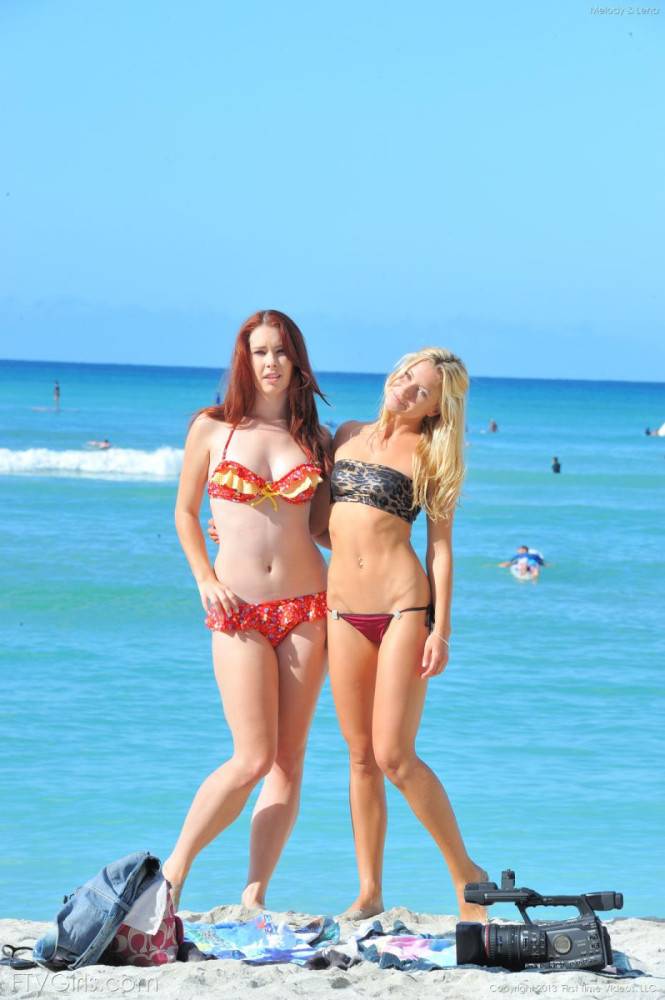 Melody Jordan And Lena Nicole Are Naughty Bikini Babes Who Love A Bit Of Public Nudity - #12