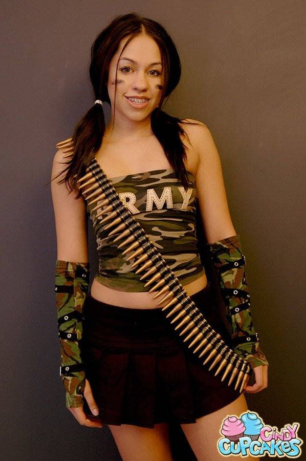 Precious Teen Latina Cindy Cupcakes Makes Some Military Style Softcore Porn - #1