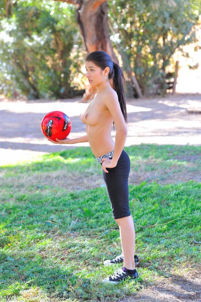 Megan Salinas Exercises Outdoors And Gets Her Hot Teen Latino Body All Heated Up - #11