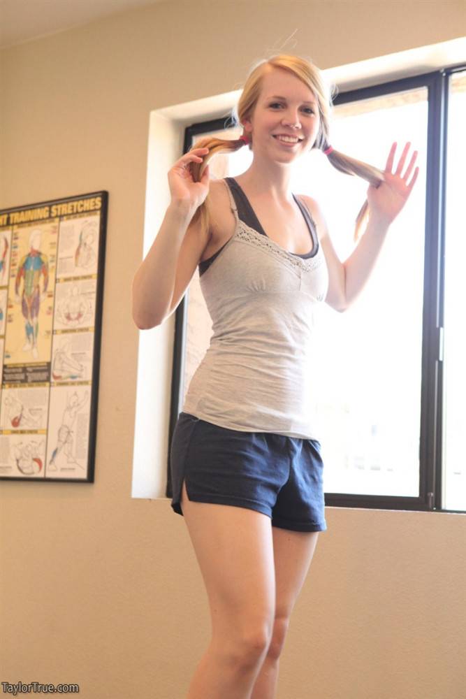 Taylor True Gets So Heated Up As She Works Out That She Has To Slide Down Her Shorts - #1