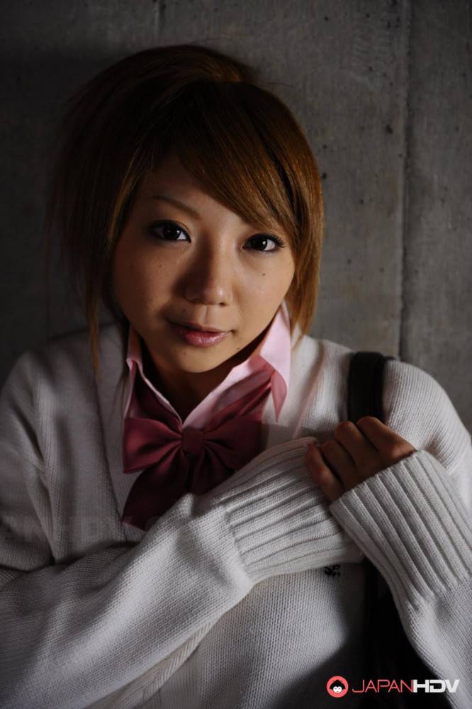 Sexy Asian Schoolgirl Rui Hazuki Is Erotically Posing And Gently Smiling On Camera - #3