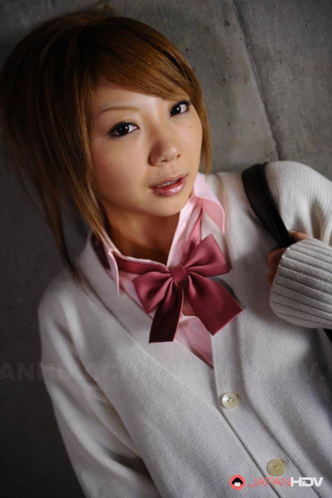 Sexy Asian Schoolgirl Rui Hazuki Is Erotically Posing And Gently Smiling On Camera - #5