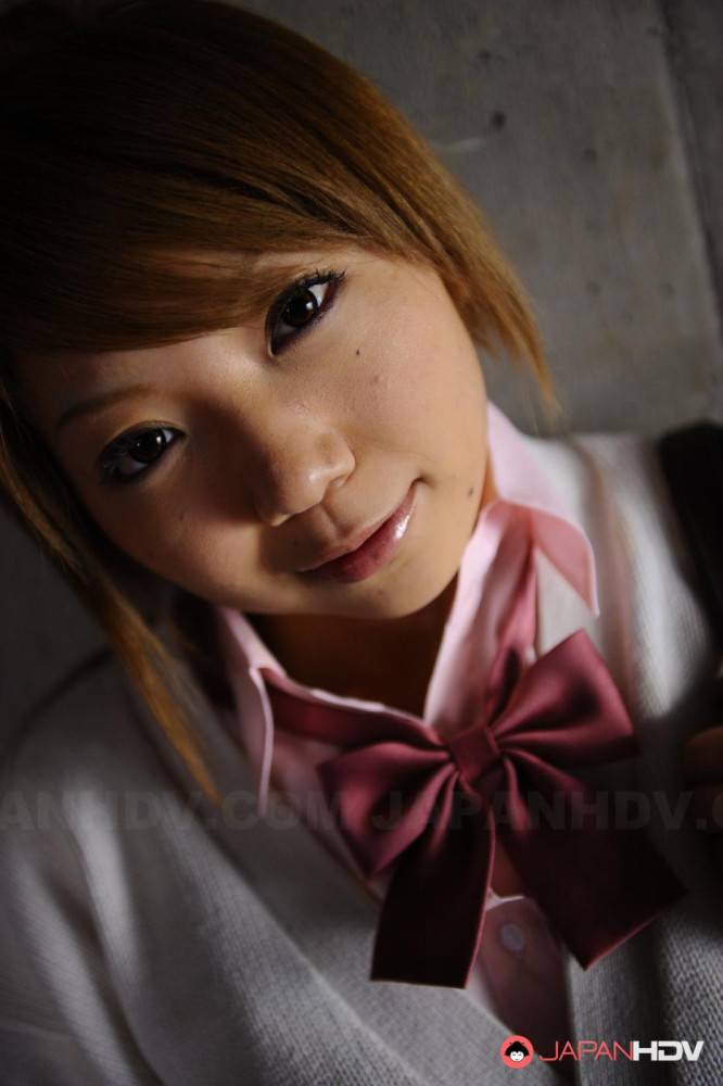 Sexy Asian Schoolgirl Rui Hazuki Is Erotically Posing And Gently Smiling On Camera - #7