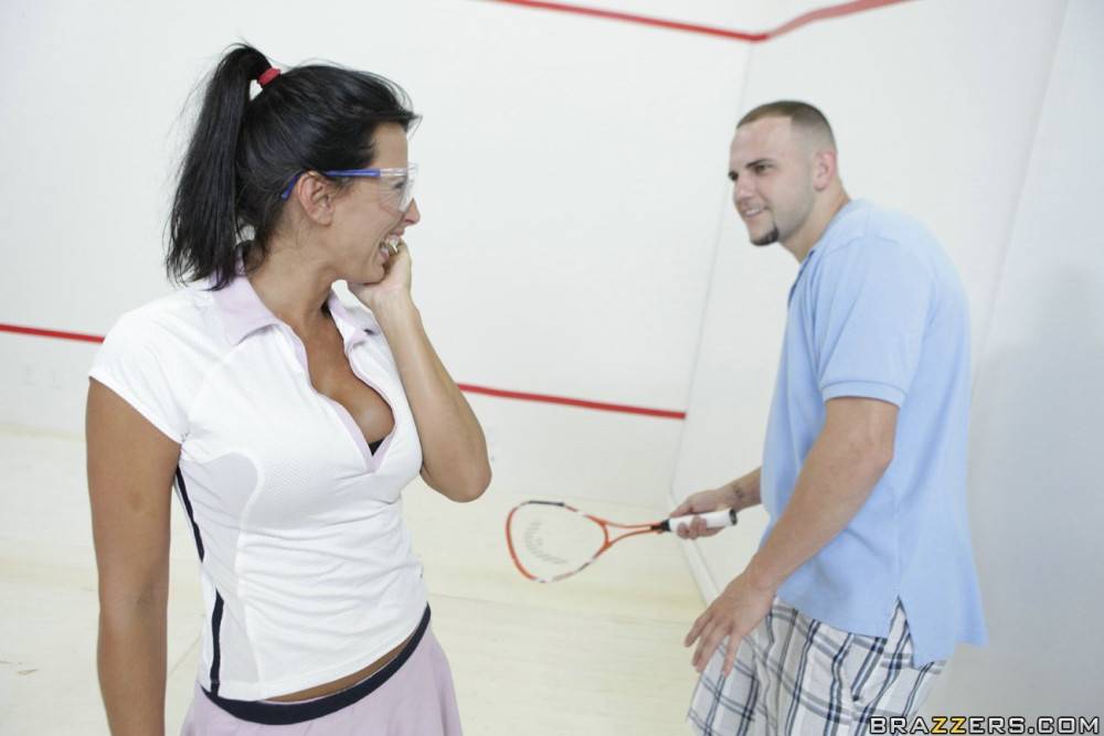 Busty Brunette Lezley Zen Is Crazy About Playing Squash And Riding Hard Cock - #10
