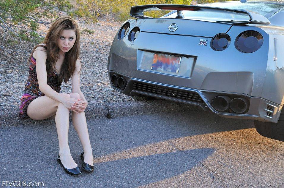 Lola Milano Is One Of The Babes Who Are Into Fast Cars And Posing Outdoor. - #8