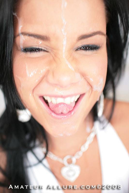 Raven Haired Playful Girl Tanner Mayes Gives A Smile After She Gets Her Face Covered In Jizz - #5