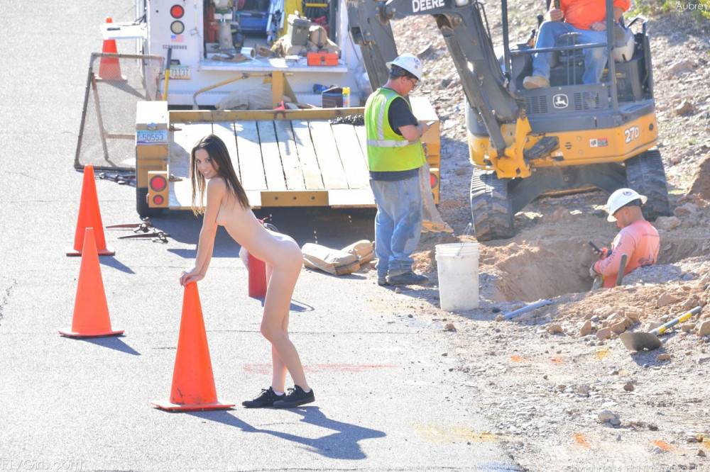 Filthy Babe Aubrey FTV Stripping And Posing Absolutely Naked On The Road - #14