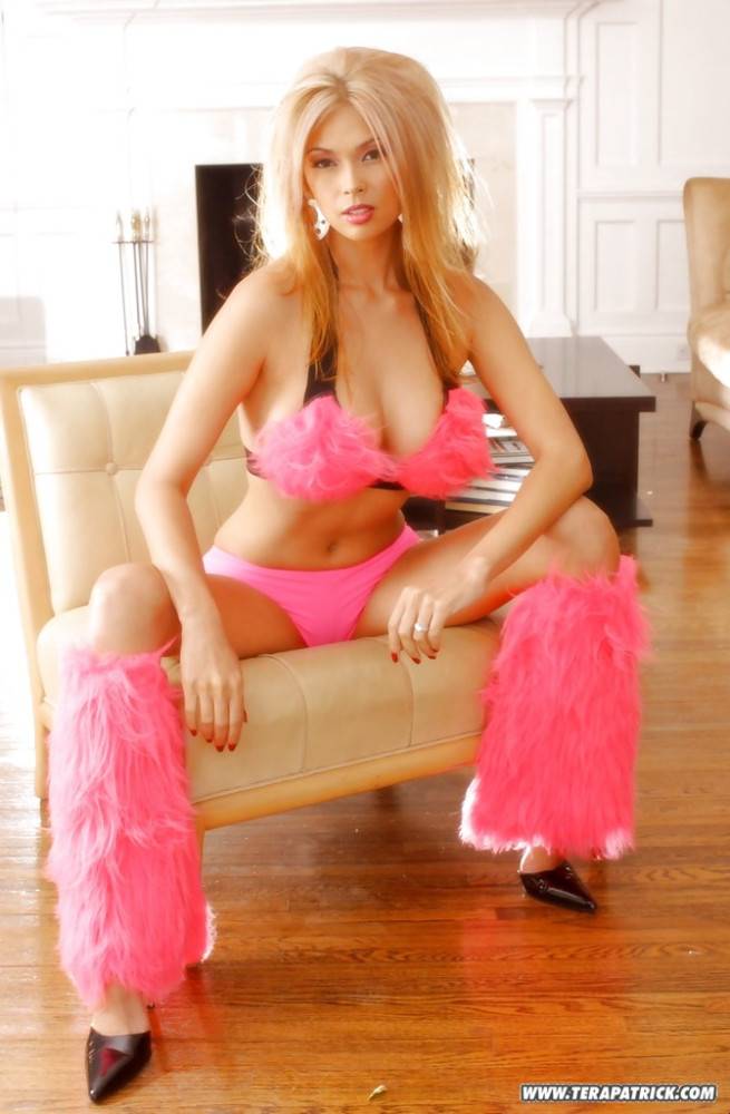 Facinating american blonde milf Tera Patrick in hot lingerie bares big titties and pussy - #3