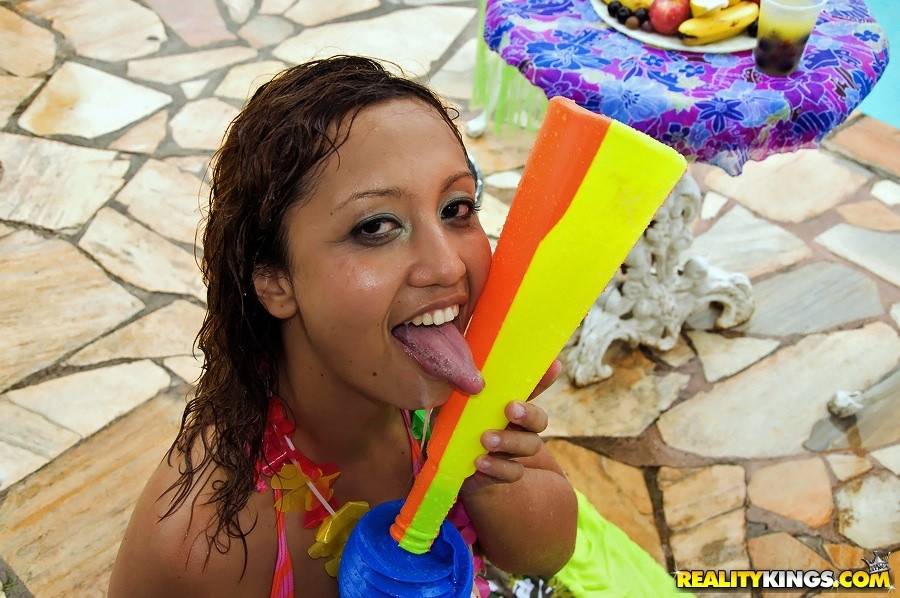 Excellent brazilian milf Sabrina Ferrari in sex scene near the pool - #19