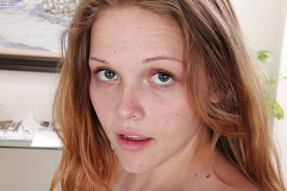 Stunning teen Sophia Monore exhibiting big boobies and masturbating - #2