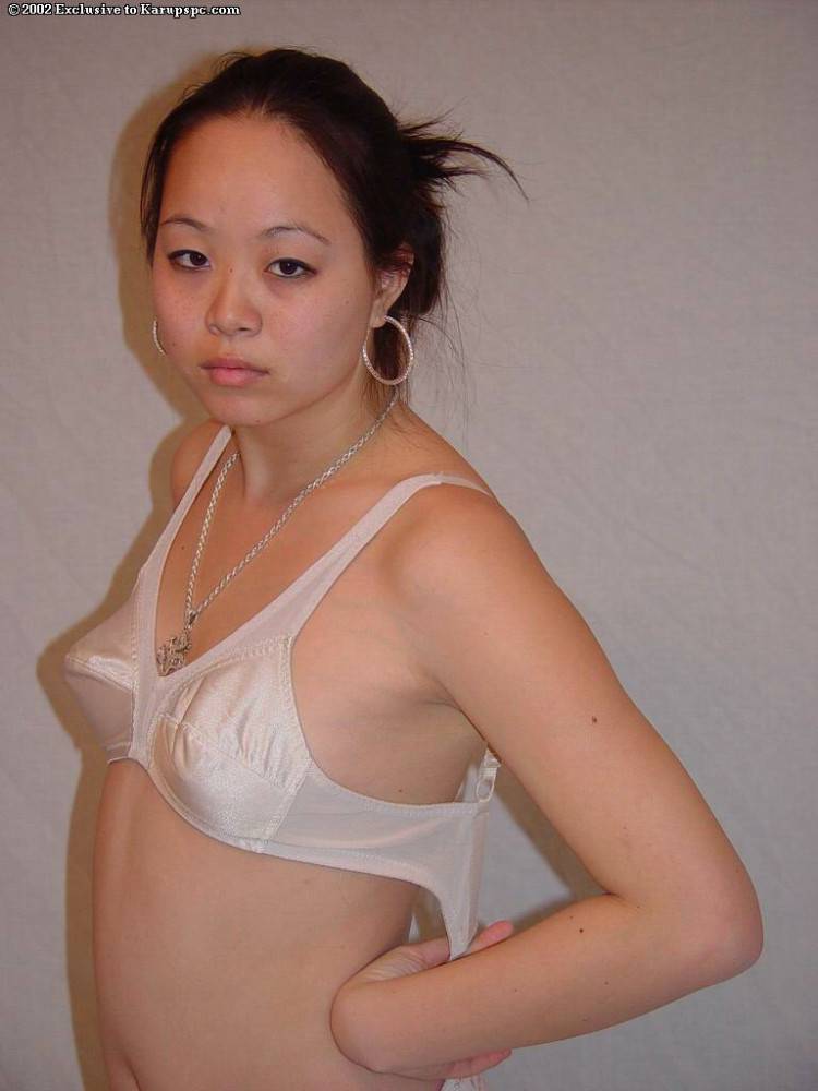 Excellent oriental youthful China in shorts exposes tiny tits and jerks off - #6