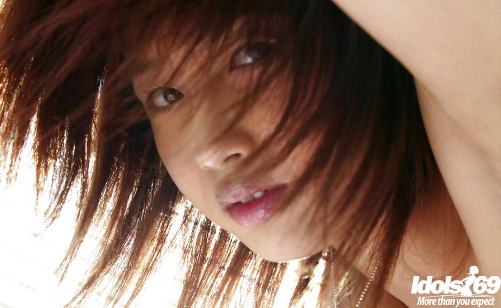 Stunning japanese teen Mio Komori exposing big tits and hairy pussy - #9