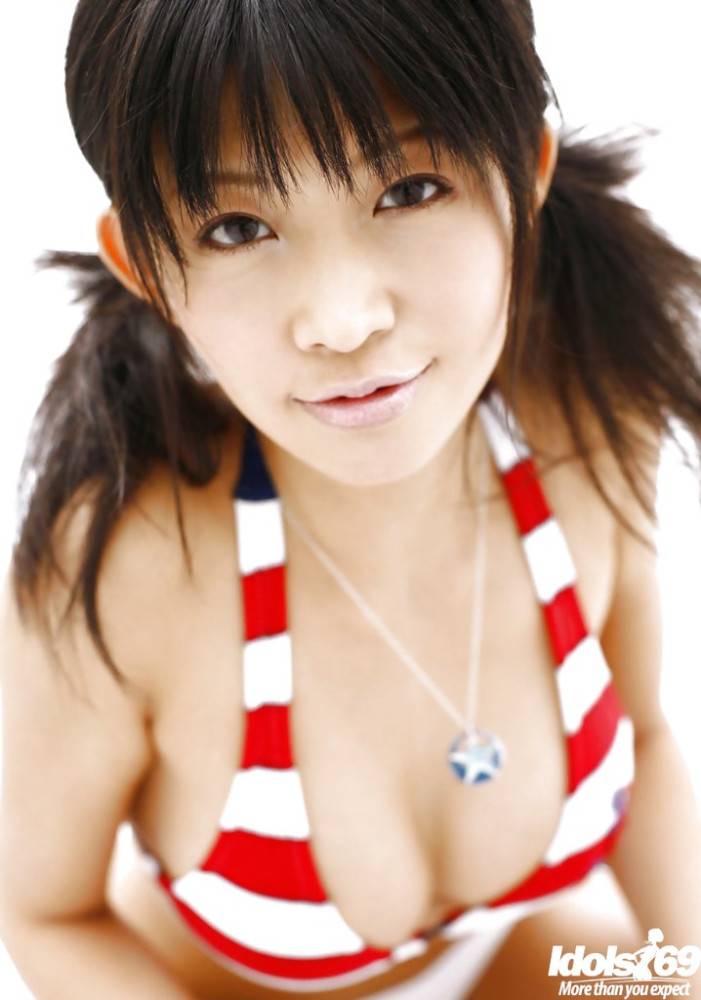 Luscious japanese young Sasa Handa in bikini exposing big hooters and sexy butt - #7