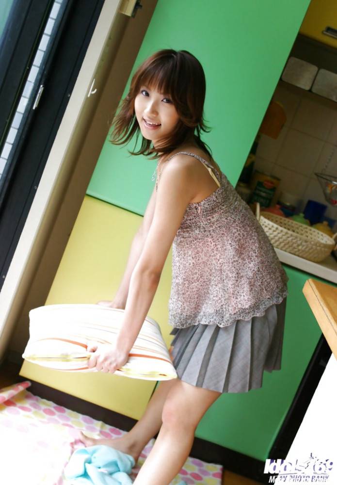 Amazing japanese cutie Haruka Morimura in hot lingerie revealing her butt outdoor - #6