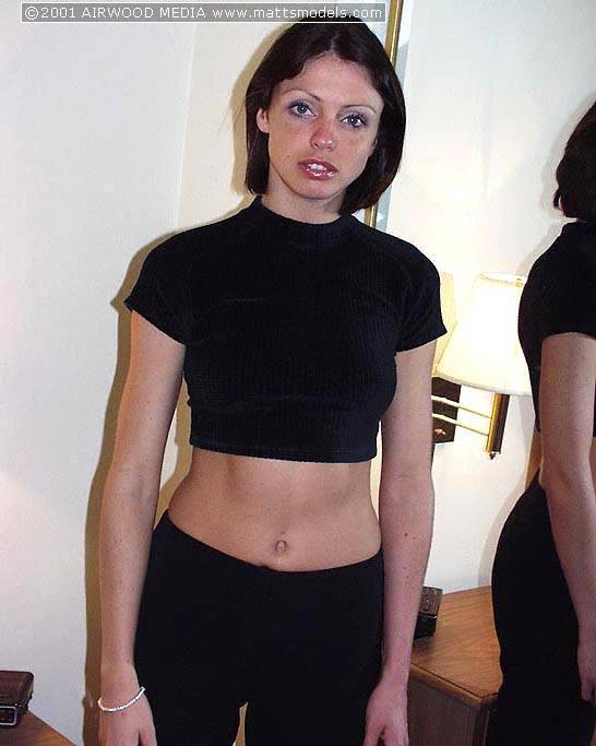 Brunette Angelina Croft Removes Her Black Clothes And Shows Her Pierced Snatch - #2
