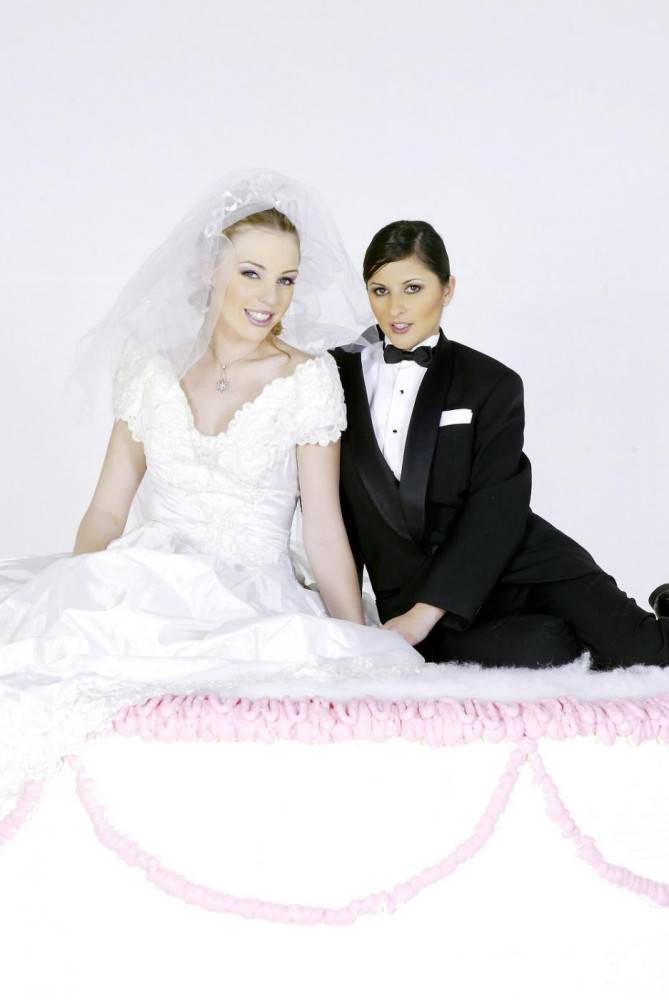 Art Photos Of Charisma Cole And Felix Vicious Posing As A Bride And A Groom - #1