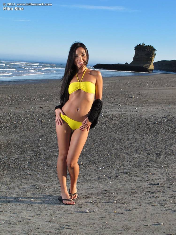 Yellow Bikini Looks Great On Miko Sinz But She Looks Jaw Dropping Without It - #1
