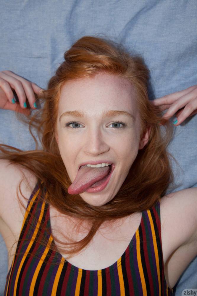 Redhead girlfriend Bree Abernathy teases wickedly while eating bananas - #8