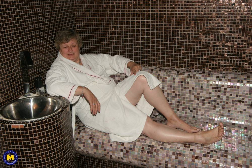 European grannies and babes strip naked to shower and chill in the sauna - #18